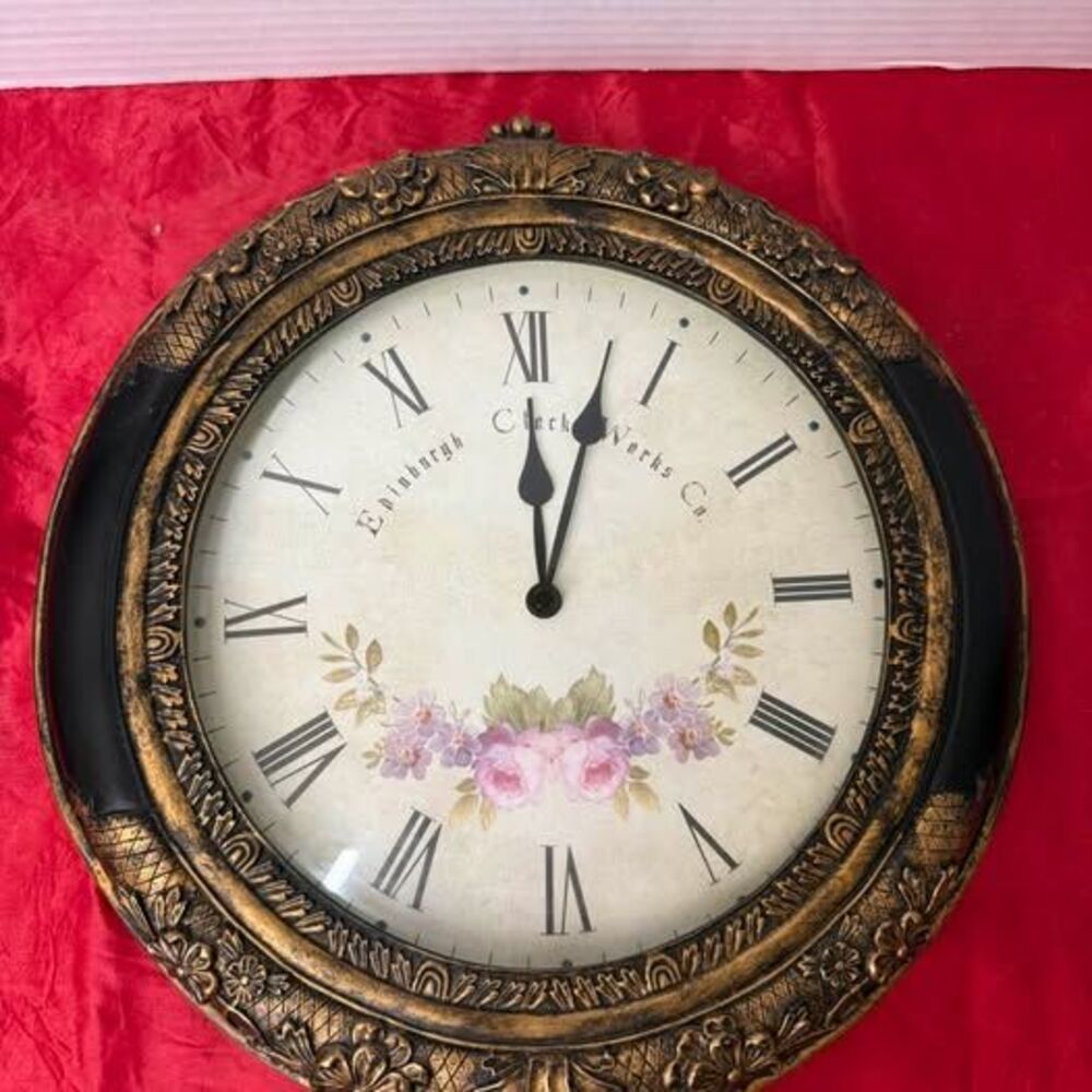 Edinburgh Clock Works Co. Ornate Wall Clock